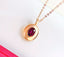 14K GOLD 0.5 CT NATURAL RUBY PENDANT( WITHOUT CHAIN )