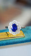 14K GOLD 1.45 CTW NATURAL SAPPHIRE & DIAMOND RING