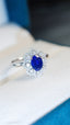 14K GOLD 1.45 CTW NATURAL SAPPHIRE & DIAMOND RING