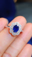 14K GOLD 1.45 CTW NATURAL SAPPHIRE & DIAMOND RING