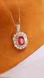 14K GOLD 1.85 CTW NATURAL RUBY & DIAMOND NECKLACE
