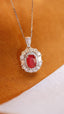 14K GOLD 1.85 CTW NATURAL RUBY & DIAMOND NECKLACE