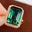 14K GOLD 6.2 CT NATURAL TOURMALINE & DIAMOND RING