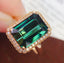 14K GOLD 6.2 CT NATURAL TOURMALINE & DIAMOND RING