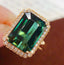 14K GOLD 6.2 CT NATURAL TOURMALINE & DIAMOND RING