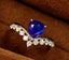 14K GOLD 1.6 CT VIVID BLUE NATURAL SAPPHIRE & DIAMOND RING