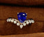 14K GOLD 1.6 CT VIVID BLUE NATURAL SAPPHIRE & DIAMOND RING