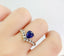 14K GOLD 1.6 CT VIVID BLUE NATURAL SAPPHIRE & DIAMOND RING