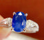 14K GOLD 2.15 CT NATURAL SAPPHIRE & DIAMOND RING