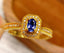 14K GOLD 0.4 CT NATURAL SAPPHIRE & DIAMOND RING