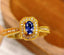 14K GOLD 0.4 CT NATURAL SAPPHIRE & DIAMOND RING