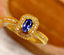 14K GOLD 0.4 CT NATURAL SAPPHIRE & DIAMOND RING