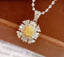 14K GOLD 0.3 CT NATURAL YELLOW DIAMOND & DIAMOND PENDANT( WITHOUT CHAIN )