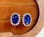 14K GOLD 2.6 CT NATURAL SAPPHIRE & DIAMOND EARRINGS