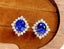 14K GOLD 2.8 CT NATURAL SAPPHIRE & DIAMOND EARRINGS