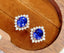 14K GOLD 2.8 CT NATURAL SAPPHIRE & DIAMOND EARRINGS