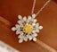 14K GOLD 0.27 CT NATURAL YELLOW DIAMOND & DIAMOND PENDANT( WITHOUT CHAIN )