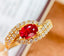 14K GOLD 0.85 CT NATURAL RUBY & DIAMOND RING