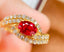 14K GOLD 0.85 CT NATURAL RUBY & DIAMOND RING
