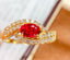 14K GOLD 0.85 CT NATURAL RUBY & DIAMOND RING