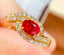 14K GOLD 0.85 CT NATURAL RUBY & DIAMOND RING