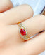 14K GOLD 0.85 CT NATURAL RUBY & DIAMOND RING