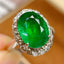 14K GOLD 4.51 CT VIVID GREEN NATURAL EMERALD & DIAMOND RING