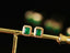 14K GOLD 0.6 CT VIVID GREEN NATURAL EMERALD EARRINGS