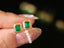 14K GOLD 0.6 CT VIVID GREEN NATURAL EMERALD EARRINGS