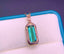 14K GOLD 1.8 CT NATURAL TOURMALINE & DIAMOND PENDANT( WITHOUT CHAIN )
