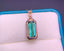 14K GOLD 1.8 CT NATURAL TOURMALINE & DIAMOND PENDANT( WITHOUT CHAIN )