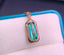 14K GOLD 1.8 CT NATURAL TOURMALINE & DIAMOND PENDANT( WITHOUT CHAIN )