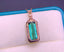 14K GOLD 1.8 CT NATURAL TOURMALINE & DIAMOND PENDANT( WITHOUT CHAIN )
