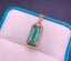 14K GOLD 1.8 CT NATURAL TOURMALINE & DIAMOND PENDANT( WITHOUT CHAIN )