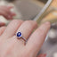 14K GOLD 1.29 CTW NATURAL SAPPHIRE & DIAMOND RING