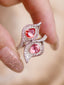 14K GOLD 2.94 CTW NATURAL PADPARADSCHA SAPPHIRE & DIAMOND RING