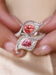 14K GOLD 2.94 CTW NATURAL PADPARADSCHA SAPPHIRE & DIAMOND RING