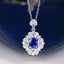 14K GOLD 1.37 CTW NATURAL SAPPHIRE & DIAMOND NECKLACE