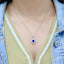 14K GOLD 1.37 CTW NATURAL SAPPHIRE & DIAMOND NECKLACE