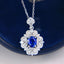 14K GOLD 1.37 CTW NATURAL SAPPHIRE & DIAMOND NECKLACE