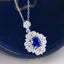 14K GOLD 1.37 CTW NATURAL SAPPHIRE & DIAMOND NECKLACE