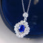 14K GOLD 1.37 CTW NATURAL SAPPHIRE & DIAMOND NECKLACE