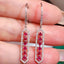 14K GOLD 1.30 CTW NATURAL RUBY & DIAMOND EARRINGS