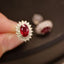 14K GOLD 1.62 CTW NATURAL RUBY & DIAMOND EARRINGS