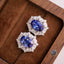 14K GOLD 5.66 CTW NATURAL SAPPHIRE & DIAMOND EARRINGS