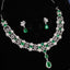 14K GOLD 8.70 CTW NATURAL EMERALD & DIAMOND JEWELRY SET