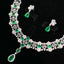 14K GOLD 8.70 CTW NATURAL EMERALD & DIAMOND JEWELRY SET