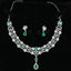 14K GOLD 8.70 CTW NATURAL EMERALD & DIAMOND JEWELRY SET