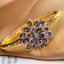 14K GOLD 8.00 CT NATURAL SAPPHIRE & DIAMOND & SAPPHIRE BANGLE
