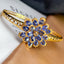 14K GOLD 8.00 CT NATURAL SAPPHIRE & DIAMOND & SAPPHIRE BANGLE